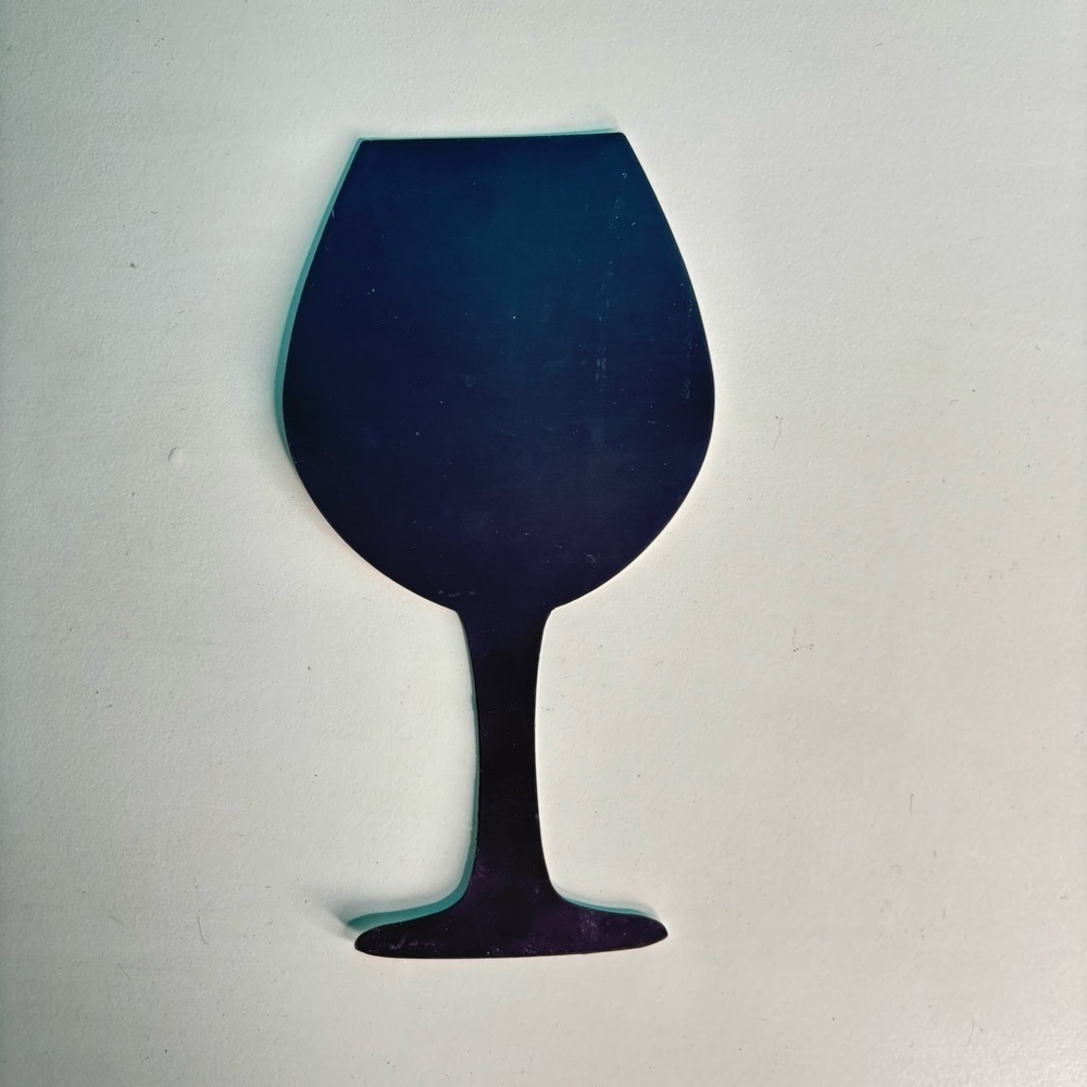 Purple Wine Glass Magnet - Picture 3 of 3